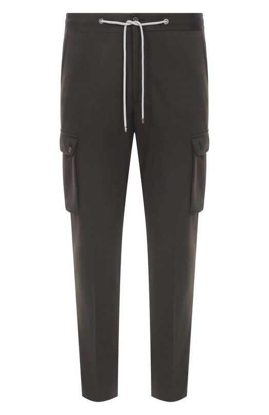 Брюки-карго из шерсти и хлопка Corneliani 254L14-2518800 фото 1