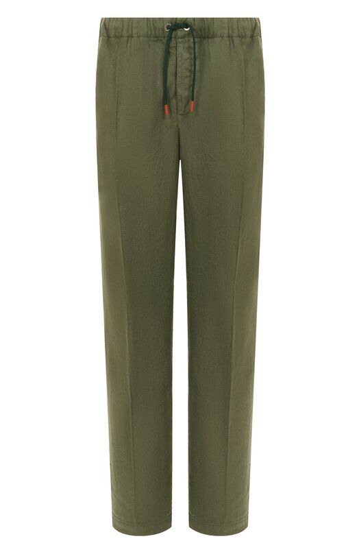 Брюки изо льна и хлопка Kiton UPR003LK0636F08 фото 1