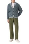 Брюки изо льна и хлопка Kiton UPR003LK0636F08 фото 2