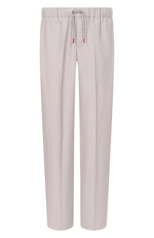 Брюки изо льна и хлопка Kiton UPR003LK0636F06 фото 1
