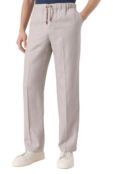 Брюки изо льна и хлопка Kiton UPR003LK0636F06 фото 3