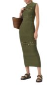Кожаные сандалии Elie Saab B0005S25/NL005/PALM SHADE фото 2