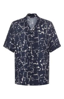 Рубашка из вискозы Emporio Armani