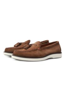 Замшевые лоферы Detroit Santoni