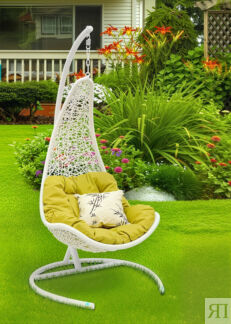 Подвесное кресло - качели Wind White Garden