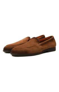 Замшевые лоферы Malibu Santoni