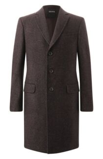 Пальто из шерсти и шелка Zegna