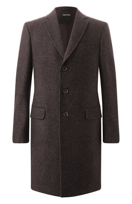 Пальто из шерсти и шелка Zegna 4GJ3G0/897701A8 фото 1