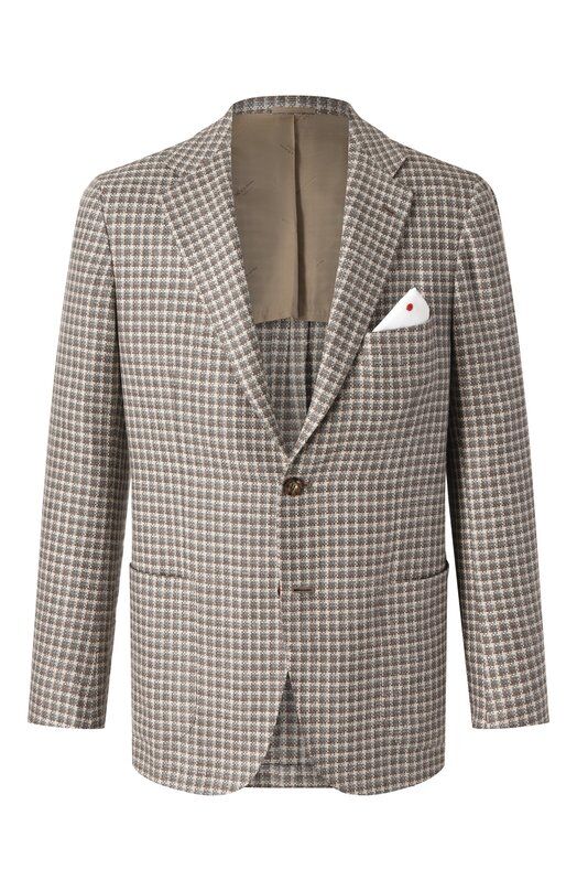 Пиджак из кашемира и шерсти Kiton UG81K0610E53 фото 1