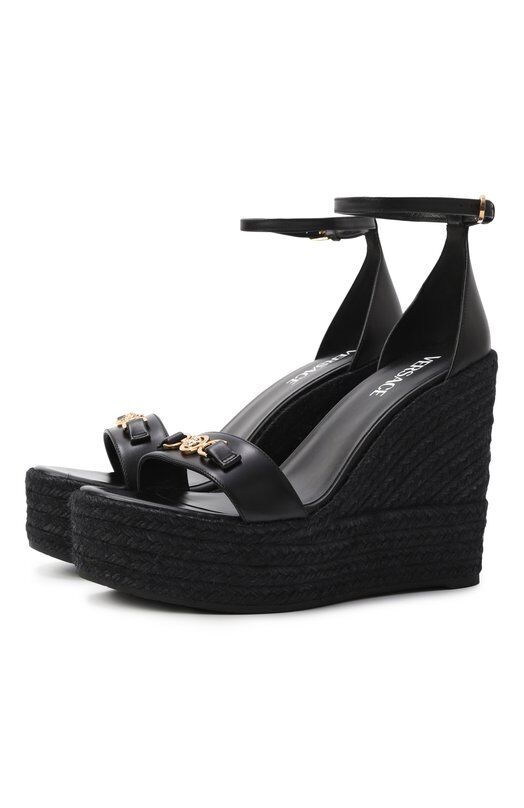 Кожаные босоножки Medusa '95 Versace 1014100/DVT2P фото 1