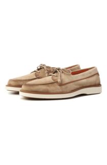 Замшевые топсайдеры Detroit Santoni