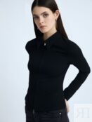 Рубашка из трикотажной ткани на молнии zolla 02512114Y201 фото 5