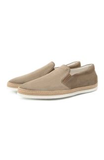 Замшевые слипоны Gomma Rafia Tod’s