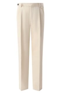 Брюки из хлопка и шерсти Brunello Cucinelli