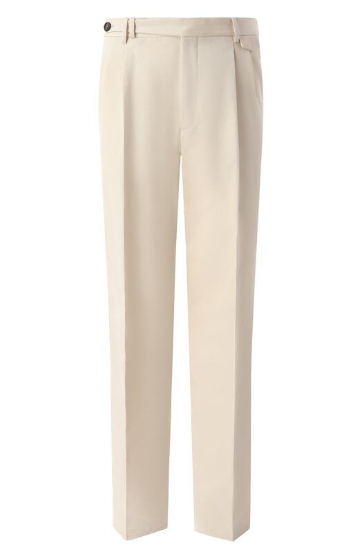 Брюки из хлопка и шерсти Brunello Cucinelli ME262E1920 фото 1