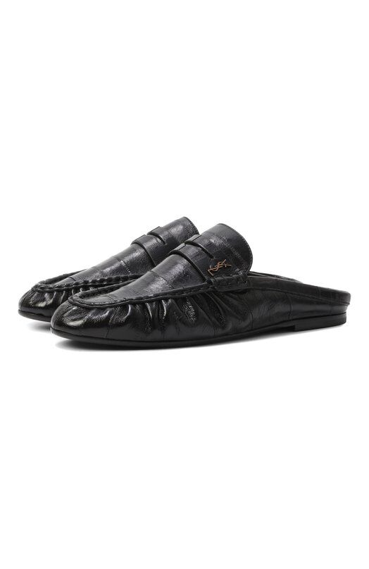 Кожаные сабо Saint Laurent 818928/0WXAF фото 1