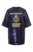 Футболка с отделкой пайетками The Kooples FTSC30005K фото 1