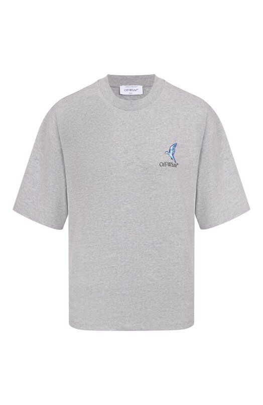 Хлопковая футболка Off-White 0WAA124S25JER0030510 фото 1