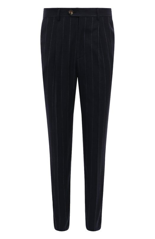 Брюки из хлопка и шерсти Brunello Cucinelli MS484B2299 фото 1