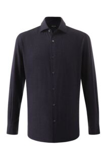 Рубашка из хлопка и кашемира Zegna
