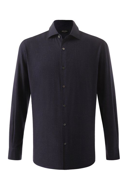 Рубашка из хлопка и кашемира Zegna SRF5/UEX45A8 фото 1