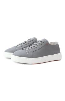 Кожаные кеды Cleanic Santoni