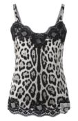 Топ из шелка и хлопка Dolce & Gabbana 07A00T/0N021 фото 1
