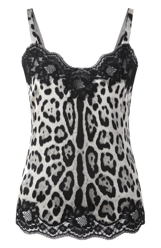 Топ из шелка и хлопка Dolce & Gabbana 07A00T/0N021 фото 1