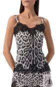 Топ из шелка и хлопка Dolce & Gabbana 07A00T/0N021 фото 3
