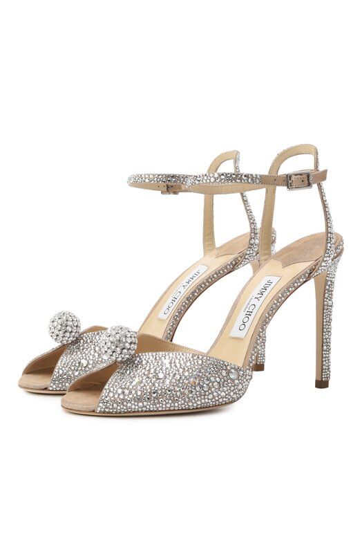 Кожаные босоножки Sacora 100 Jimmy Choo SAC0RA 100/PHZ фото 1