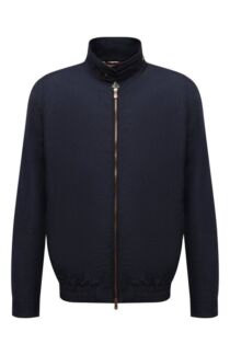 Бомбер из шерсти и льна Brunello Cucinelli