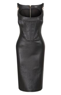 Кожаное платье Versace