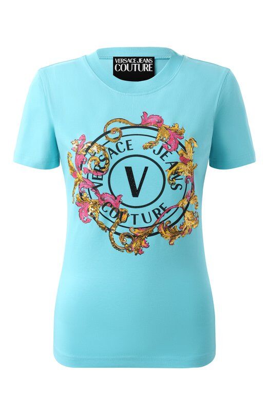 Хлопковая футболка Versace Jeans Couture 78HAHC01/CJ02C фото 1