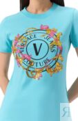 Хлопковая футболка Versace Jeans Couture 78HAHC01/CJ02C фото 5