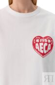 Хлопковая футболка AECA WHITE AWCMSSBDTTSST006C0.WHITE (L) фото 5