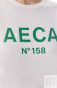 Хлопковая футболка AECA WHITE AWCMSSBBTTSST005A2.WHITE/GREEN (L) фото 5