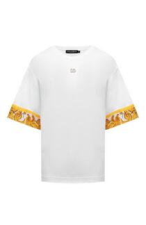 Футболка из хлопка и шелка Dolce & Gabbana