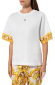 Футболка из хлопка и шелка Dolce & Gabbana F8V06T/GDCK6 фото 3