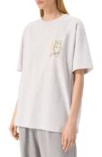 Хлопковая футболка AECA WHITE AWCMSSBDTTSOV003C0.LIGHT GREY (L) фото 3
