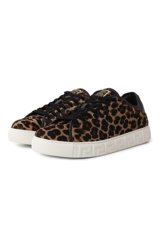 Кожаные кеды Greca Versace 1014460/1A12422 фото 1
