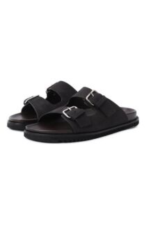 Шлепанцы из нубука Corneliani