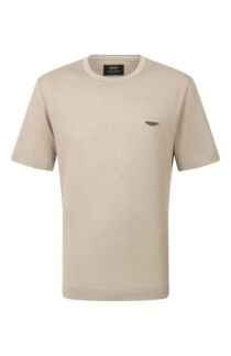Футболка из хлопка и шелка BOSS x Aston Martin BOSS Camel