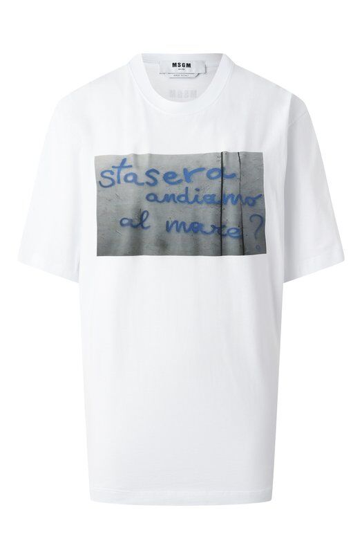 Хлопковая футболка MSGM 3841MDM149/257002 фото 1