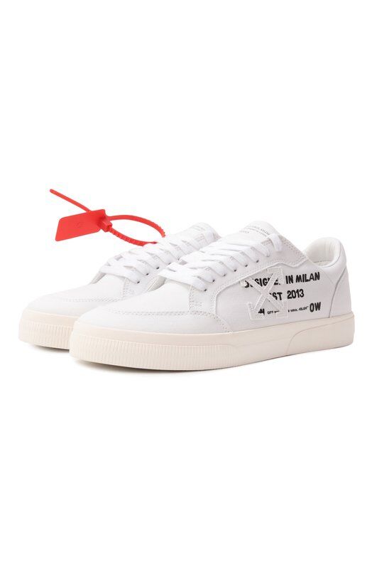 Текстильные кеды New Low Vulcanized Off-White 0MIA293S25FAB002 фото 1