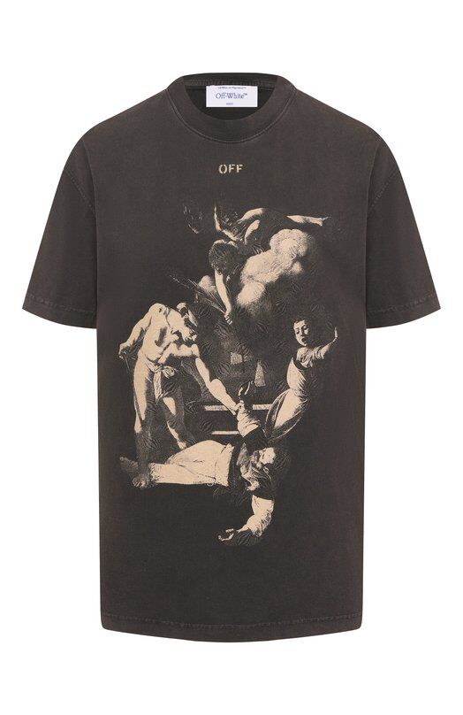 Хлопковая футболка Off-White 0WAA089S25JER00A фото 1