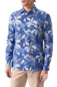 Рубашка из хлопка и льна Kiton UMCNERH0928305 фото 3