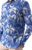 Рубашка из хлопка и льна Kiton UMCNERH0928305 фото 5