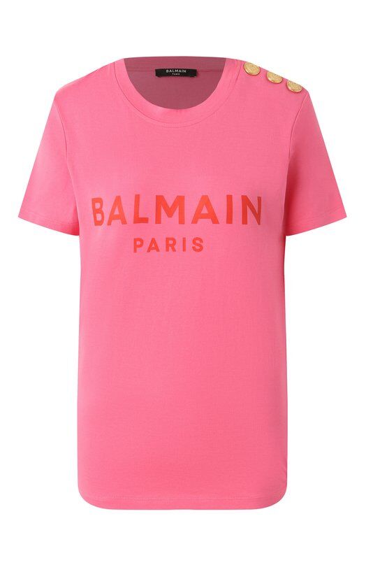 Хлопковая футболка Balmain BF1EF005/BB02 фото 1