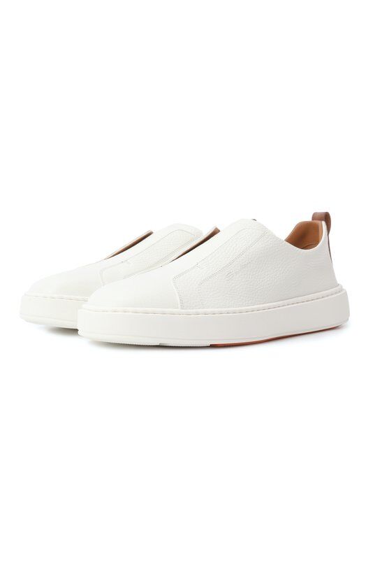 Кожаные кеды Cleanic Santoni MBCG21995BARTLLD фото 1