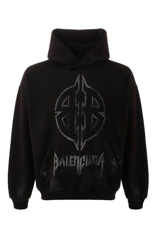 Хлопковое худи Balenciaga 767877/TQVT3 фото 1